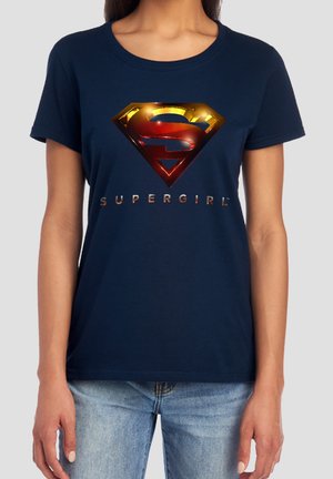 Cotton Soul, SUPERGIRL LOGO GLARE - T-Shirt print - dark blue