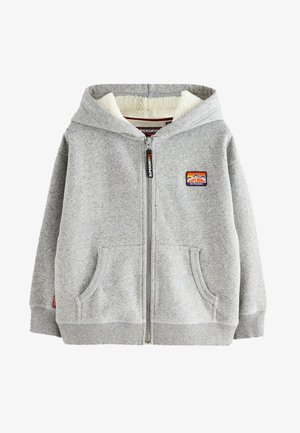 Športna jopa s kapuco na zadrgo - grey