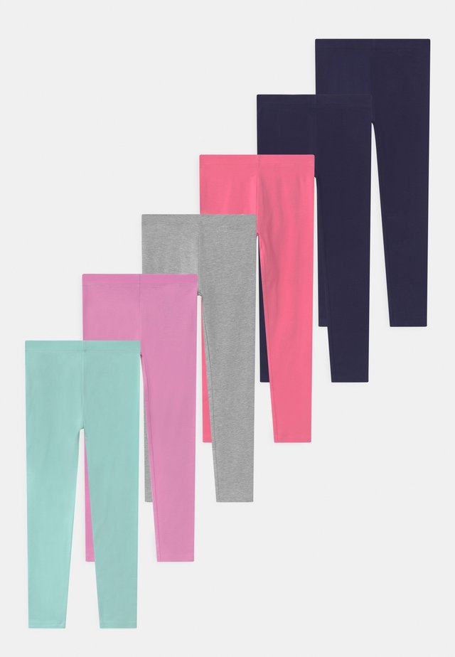 7 PACK - Leggings - Hosen - dark blue/purple/pink