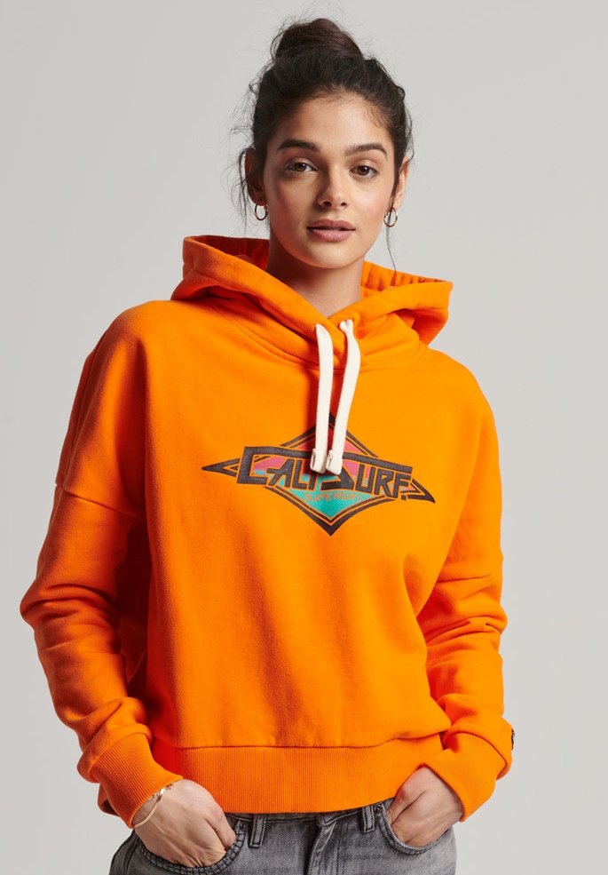 Damen Sweatshirts | Superdry VINTAGE CALI Kapuzenpullover jaffa/orange - LK79637 Damen Sweatshirts | Superdry VINTAGE CALI Kapuzenpullover jaffa/orange - LK79637