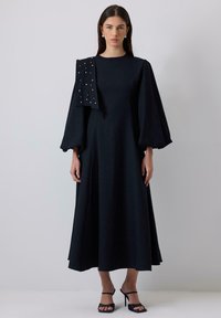 Touché Privé STONE EMBROIDERED BALLOON SLEEVED  - Denné šaty - navy blue