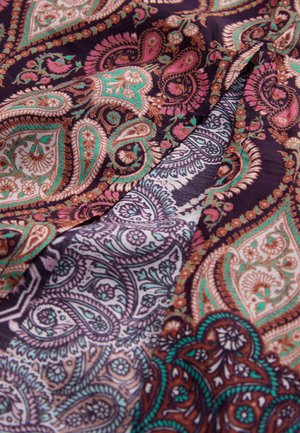 Next KIMONO SLEEVE WAISTED MIDI - Vapaa-ajan mekko - pink/purple paisley print