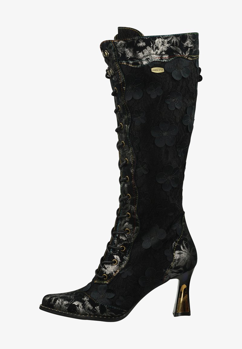LAURA VITA Kovbojské/motorkářské kozačky - noir