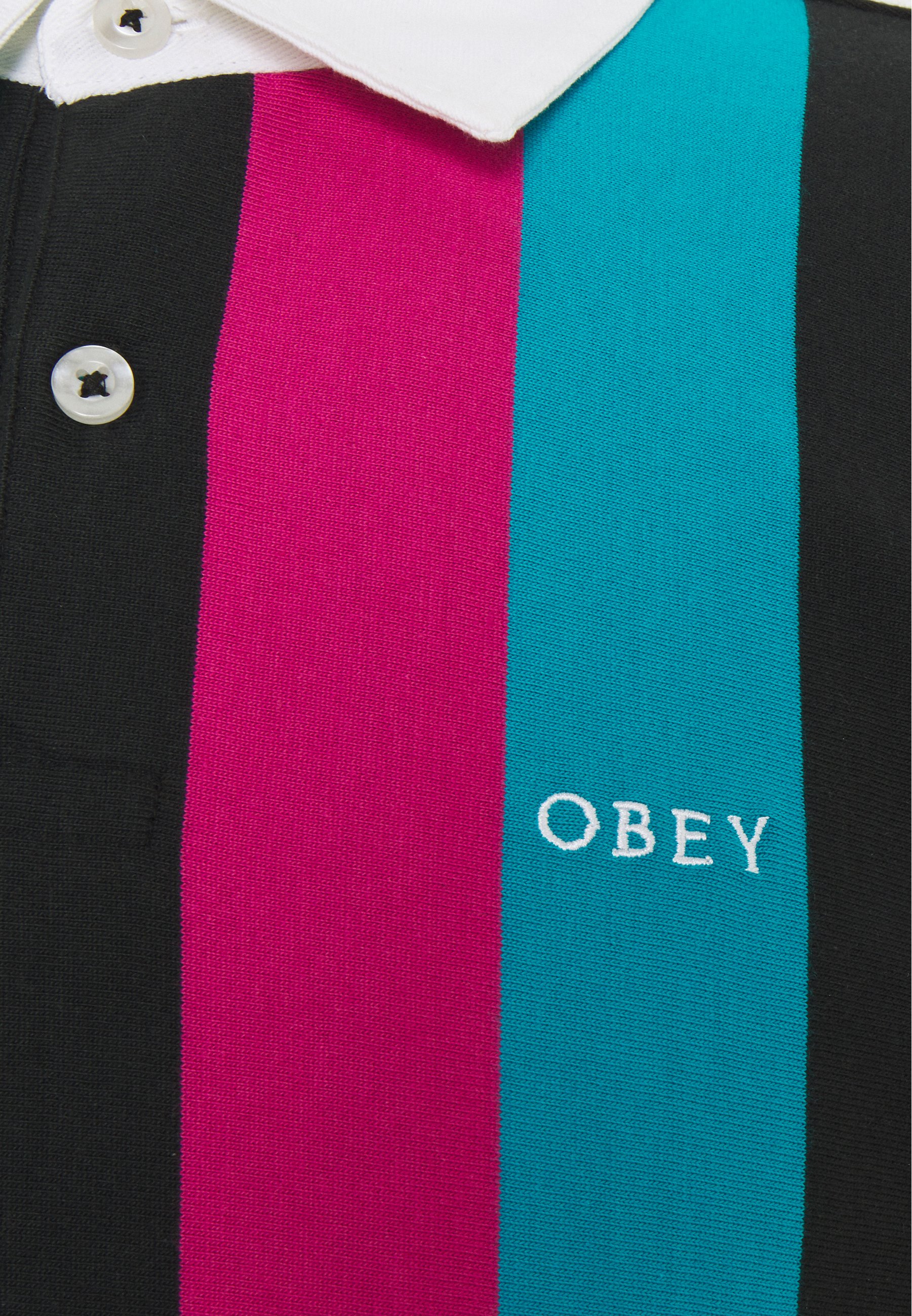 Obey Clothing SIDE LINE Poloskjorter black multi Obey Clothing ESTATE - Poloskjorter - black/multi