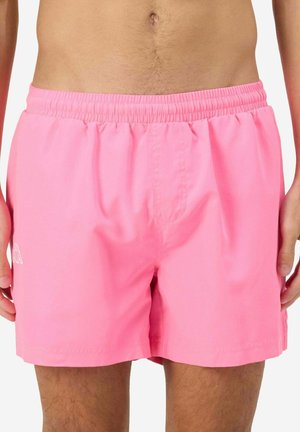 Costumi da bagno rosa realizzati in materiale leggero con vita elastica. Presentano un piccolo logo bianco sul lato sinistro.