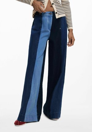 WITH PANELS - Wide leg - blue