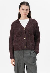 Vero Moda VMINGRID V-NECK  - Vesta na kopčanje - wine tasting