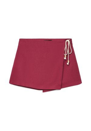 Calliope, PANTALONE CORTO TINTA UNITA - Gonna a portafoglio - rosso india