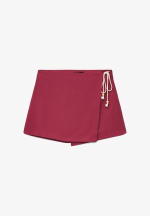 Calliope, PANTALONE CORTO TINTA UNITA - Gonna a portafoglio - rosso india