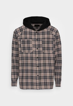 HOODED SHIRT - Camicia - beige/black