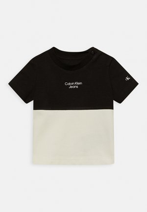 COLOUR BLOCK TEE UNISEX - Print T-shirt - ck black