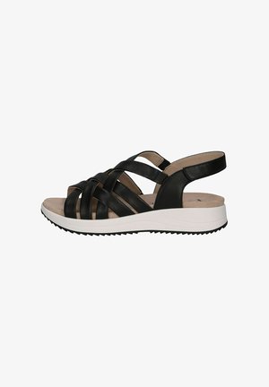 Caprice Sandalen met sleehak - black nappa