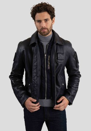 Redskins JAEGGER ALPHA - Veste en cuir - navy blue