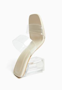 Bershka VINYL Heeled mules transparent Zalando
