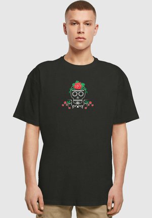 FRIDA KAHLO DEATH HEAVY OVERSIZE TEE - Apdrukāts T-krekls - black