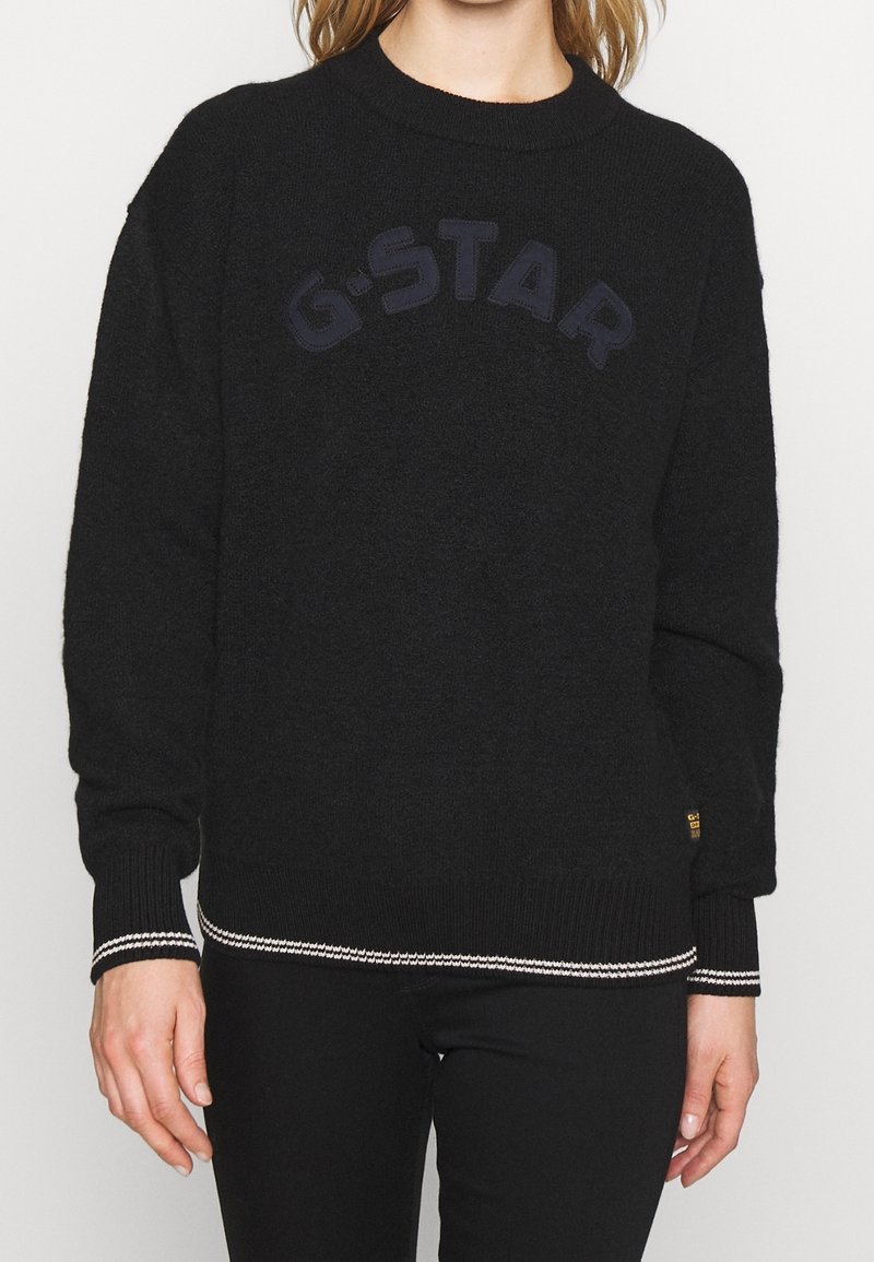 G-STAR Stickad tröja - black
