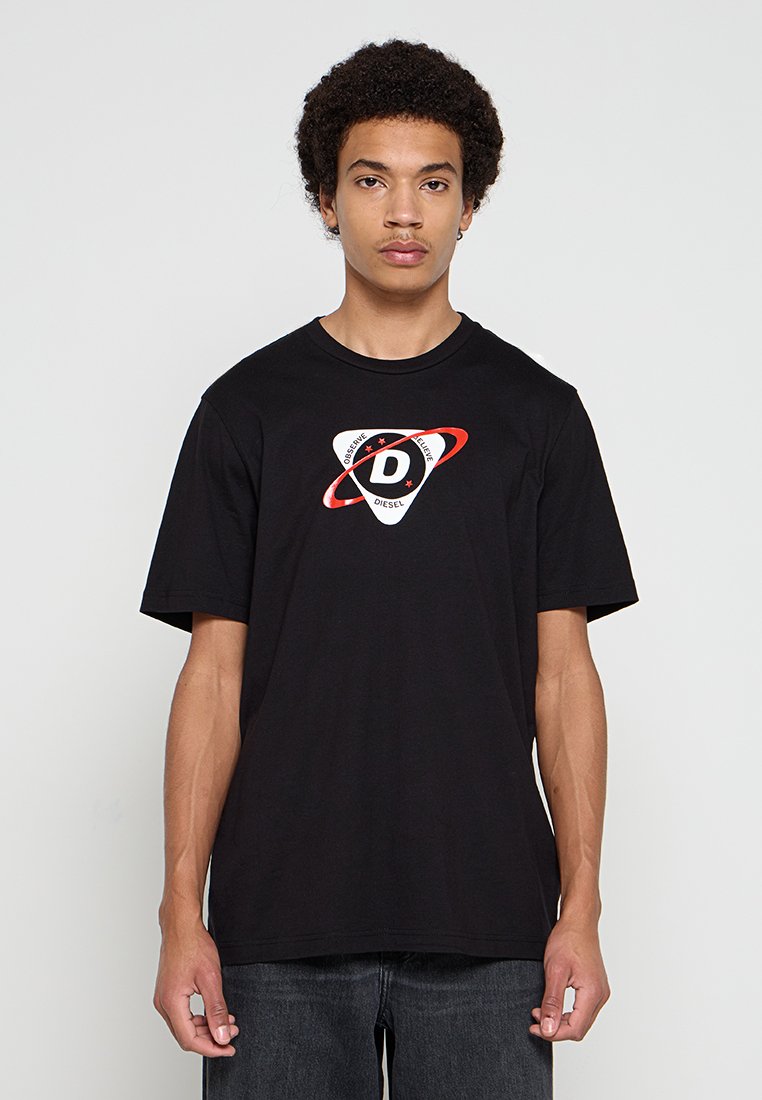 Diesel T-shirt print zwart