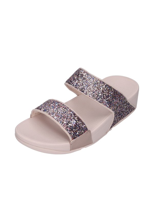 LULU MULTI-TONAL GLITTER - Pool slides - nude rose mix3