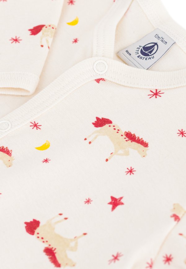 BÉBÉ DORS BIEN SANS PIEDS COTE HORSES UNISEX - Pyjamas - milk2