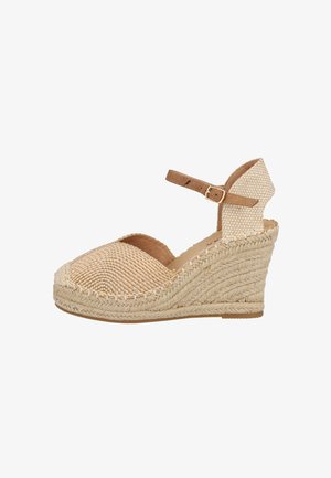 Pink Desert, MY591 ALPARGATAS CUÑA DE ESPARTO MUJER - Zapatos de plataforma - beige