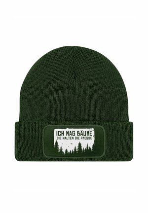 MIT PATCH MIT SPRUCH ICH MAG BÄUME - Beanie - oliv