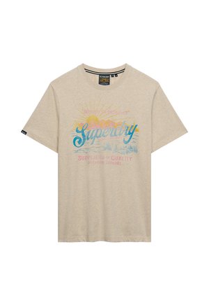 Superdry & Co, SUPERDRY OUTDOORS MOUNTAIN RELAXED T-SHIRT.. - T-shirt print - pumice marl