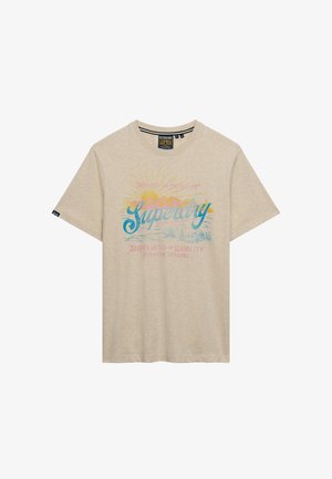 Superdry & Co, SUPERDRY OUTDOORS MOUNTAIN RELAXED T-SHIRT.. - T-shirt print - pumice marl