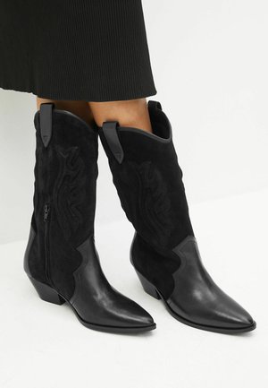 Cowboy-/Bikerstiefelette - black