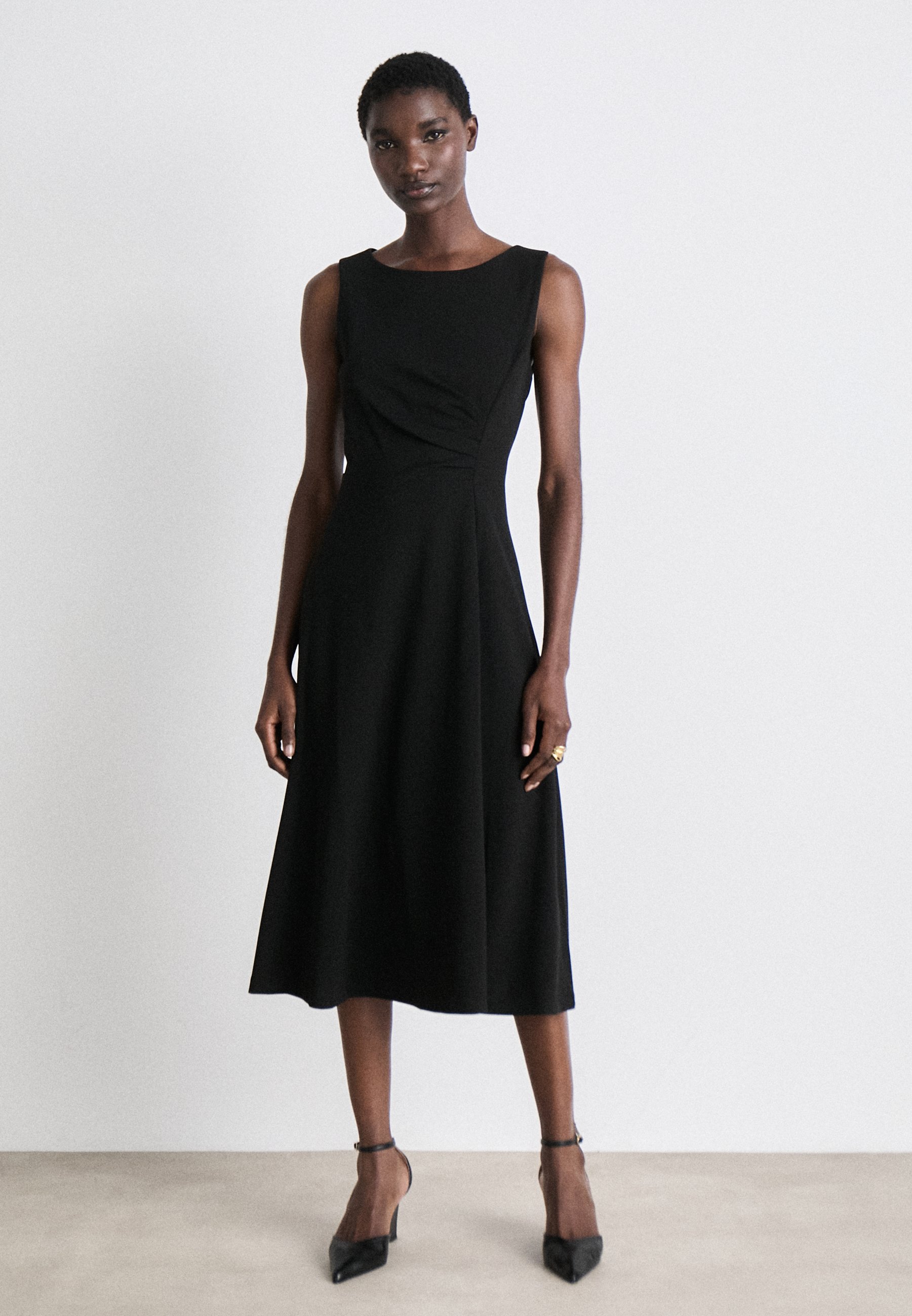 DKNY SIDE RUCHED DRESS - Jersey dress - black - Zalando.co.uk