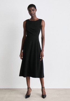 DKNY SIDE RUCHED DRESS - Obleka iz džersija - black