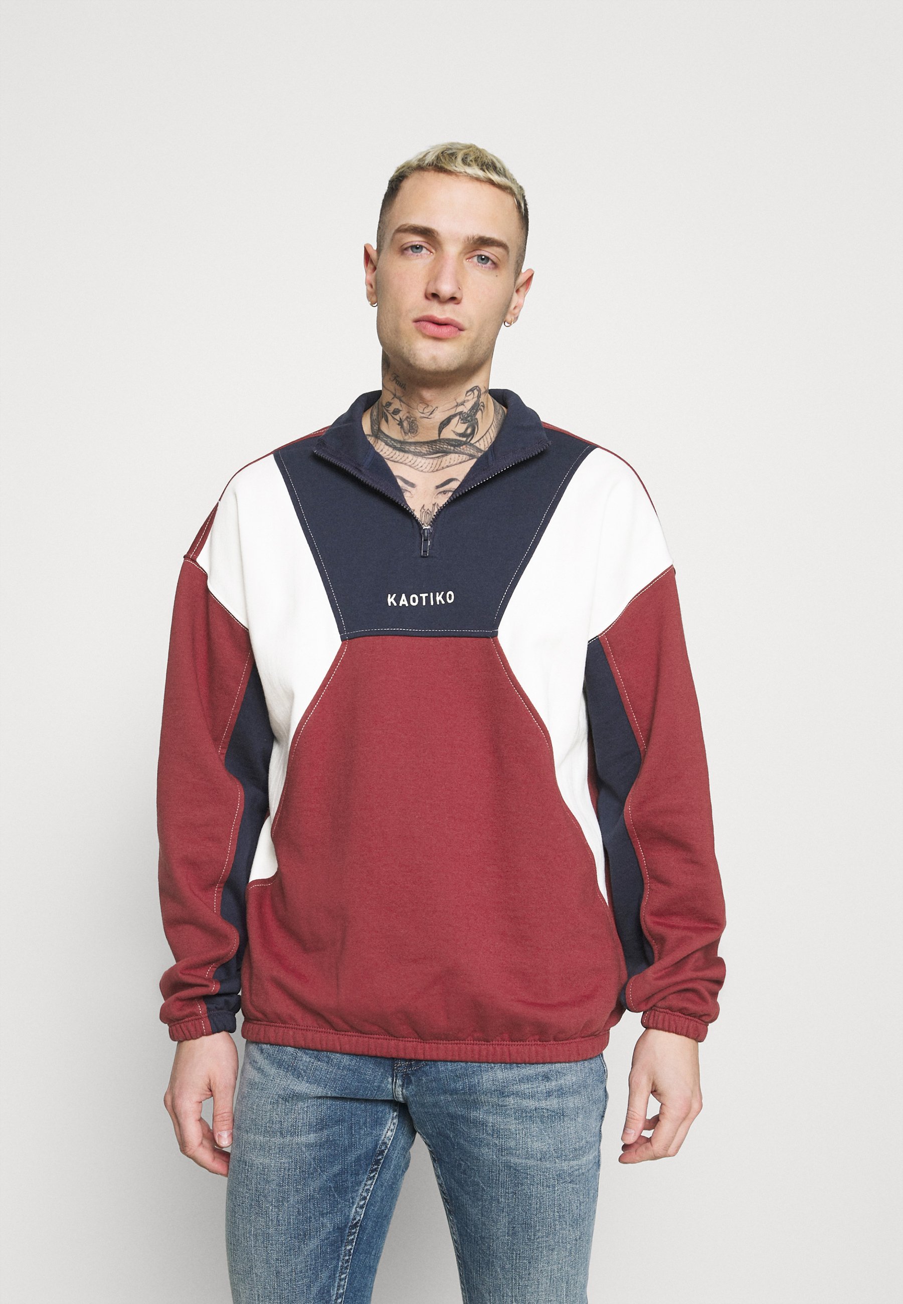 Kaotiko UNISEX CREW ARNOLD - Sudadera - granate/rojo oscuro - Zalando.es
