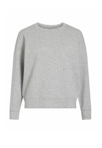 Pilkas džemperis su ilgomis rankovėmis ir apvaliu iškirpimu. Yra šiek tiek sutrumpintas ir turi tekstūruotą siuvinėjimą, kuriame užrašyta "ATELIER" per priekį.