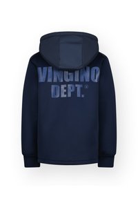 Tamsiai mėlynas džemperis su dideliu spausdintu logotipu "VINGINO DEPT." ant nugaros. Su reguliuojamu gobtuvu ir guma apykaklėje. Minkšta, tekstūruota medžiaga.