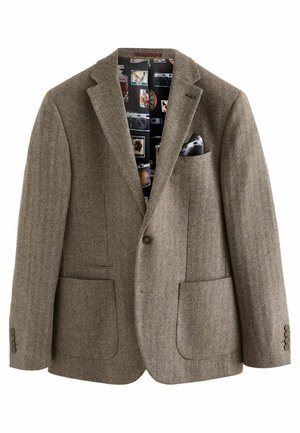 Next REGULAR FIT HERRINGBONE - Blazer jacket - taupe