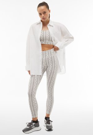 7/8 VITA SUPER ALTA STAMPA GRAFICA - Leggings - tricot printed allover gray