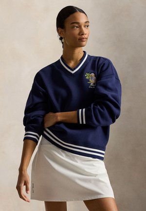 POLO BEAR V-NECK PULLOVER - Sweatshirt - refined navy