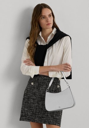 CROSSHATCH LEATHER MEDIUM DANNI BAG - Borsa a mano - polished silver