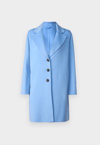 Marae Classic Jacket with Coin Buttons, Marino with Celeste Light Blue Trim