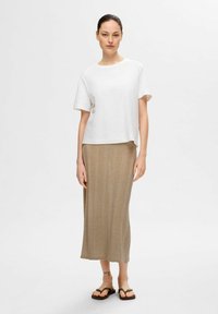 Selected Femme MIDI - Gonna a campana - humus