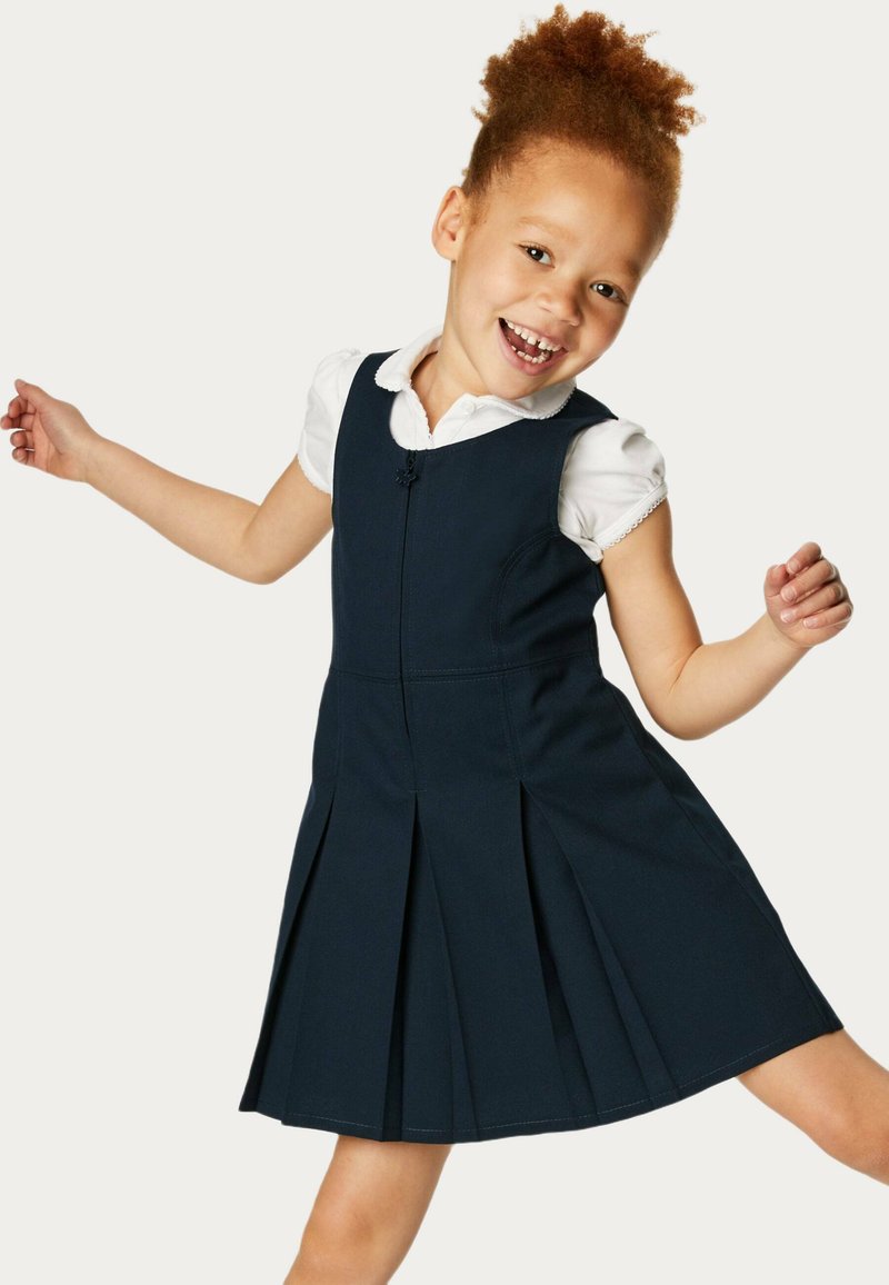 Marks & Spencer PLEATED SCHOOL PINAFORE - Abito a camicia - navy