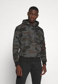 Alpha Industries - CAMO - Hoodie - black Miniatuurafbeelding 1