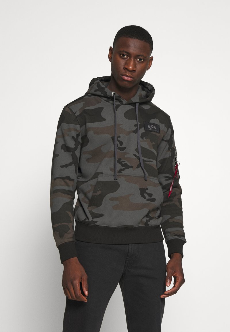 Alpha Industries CAMO - Hoodie - black - Zalando.co.uk