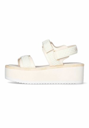 LIU JO WITH MICRO BEADS - Sandali con plateau - butter