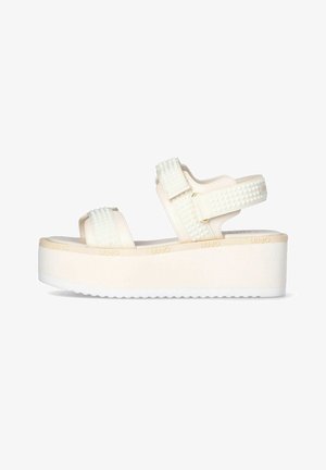 LIU JO, WITH MICRO BEADS - Sandalen met plateauzool - butter