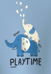 s.Oliver MIT GRAFIK-PRINT - Longsleeve - blassblau