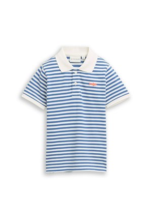 TOM TAILOR POLOSHIRTS PIQUÉ POLOSHIRT MIT PRINT - Print T-shirt - blue white stripe