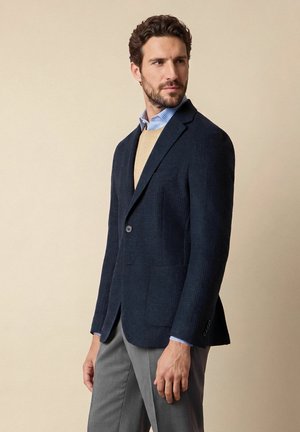 Brooks Brothers, JERSEY CHECK BLAZER - Blazer jacket - blue