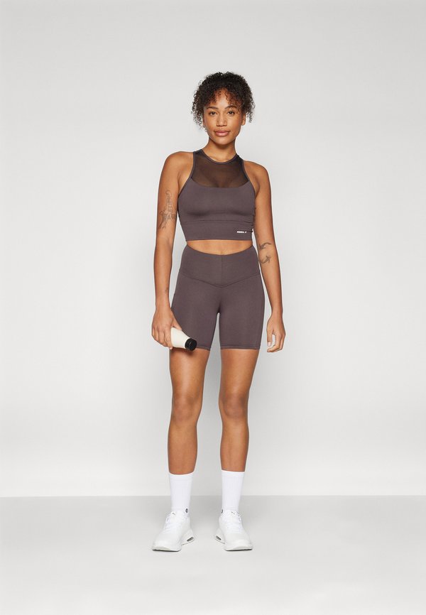 PADDED SPORTS BRA - Medium support sports bra - marron4