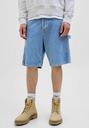 Jack & Jones BAGGY - Kratke hlače od trapera - light blue denim
