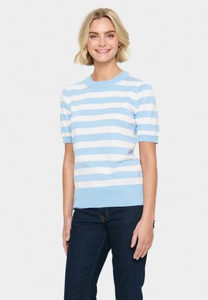 MILA SS BLOCK STRIPE  - Print T-shirt - airy blue ice block stripe